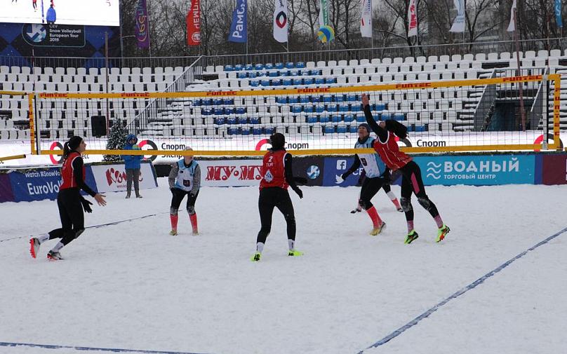 В Москве завершился российский этап Чемпионата Европы по волейболу на снегу