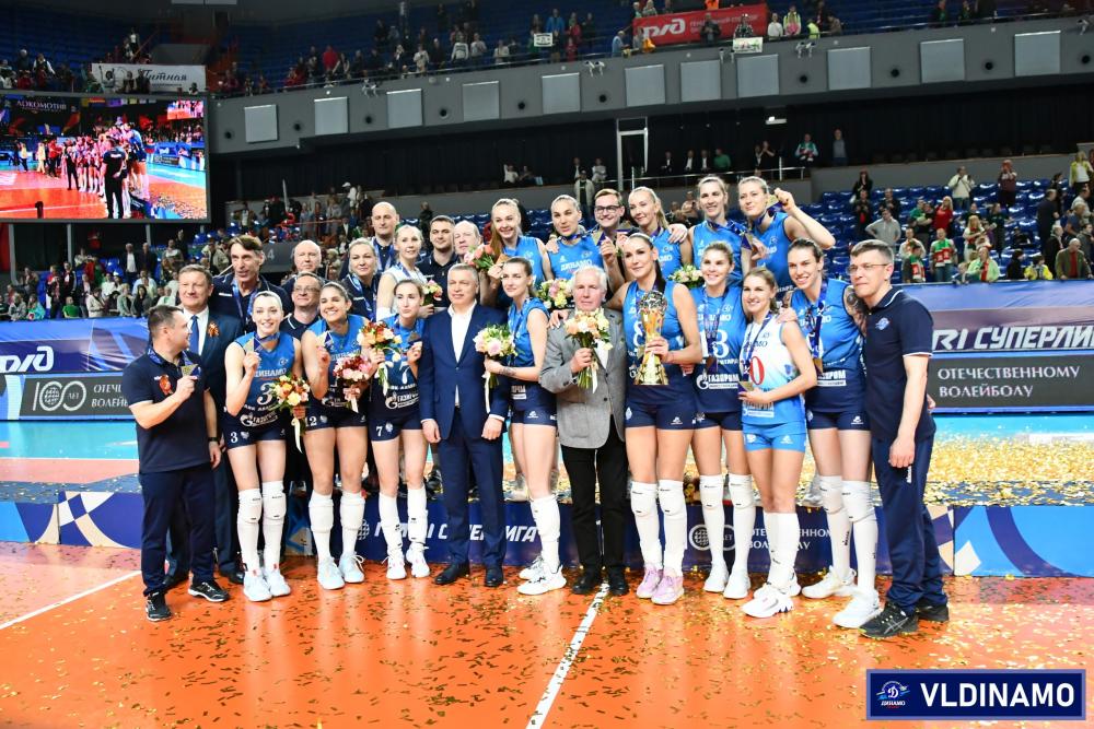 Волейболистки московского «Динамо» в восьмой раз стали чемпионками России 