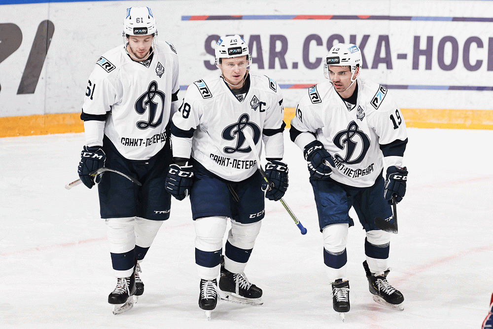 Хоккеисты петербургского «Динамо» выиграли у «Барыса» в матче ВХЛ