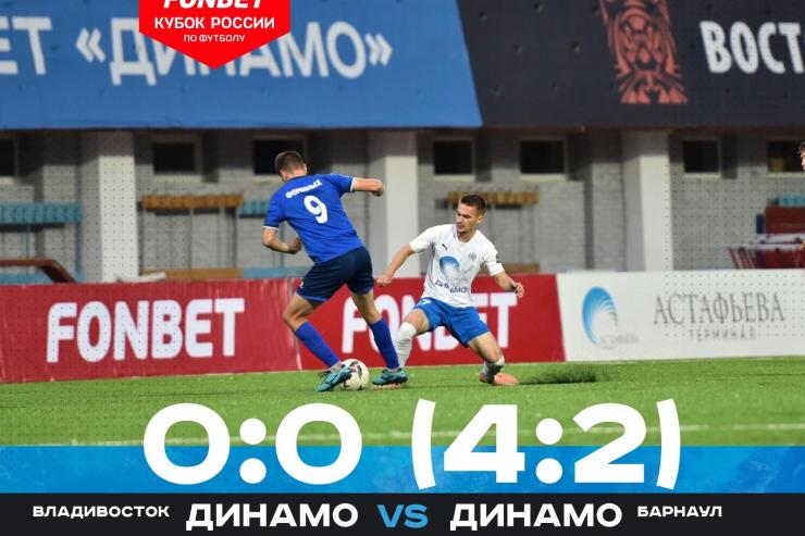 Футболисты «Динамо-Владивосток» вышли в 4-й раунд Пути регионов Кубка России  